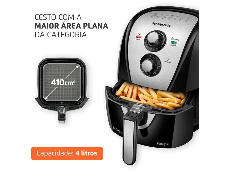 Fritadeira Elétrica Sem Óleo / Air Fryer Mondial - 220V