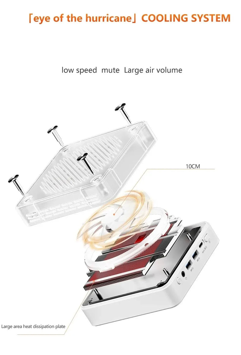 Topton MINIPC AMD Ryzen 7 8845HS ES R5 8645HS ES Oculink Mini PC RGB Color Gamer Windows 11 WiFi 6 2x2.5G LAN USB4.0 4K Computer