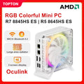 Topton MINIPC AMD Ryzen 7 8845HS ES R5 8645HS ES Oculink Mini PC RGB Color Gamer Windows 11 WiFi 6 2x2.5G LAN USB4.0 4K Computer