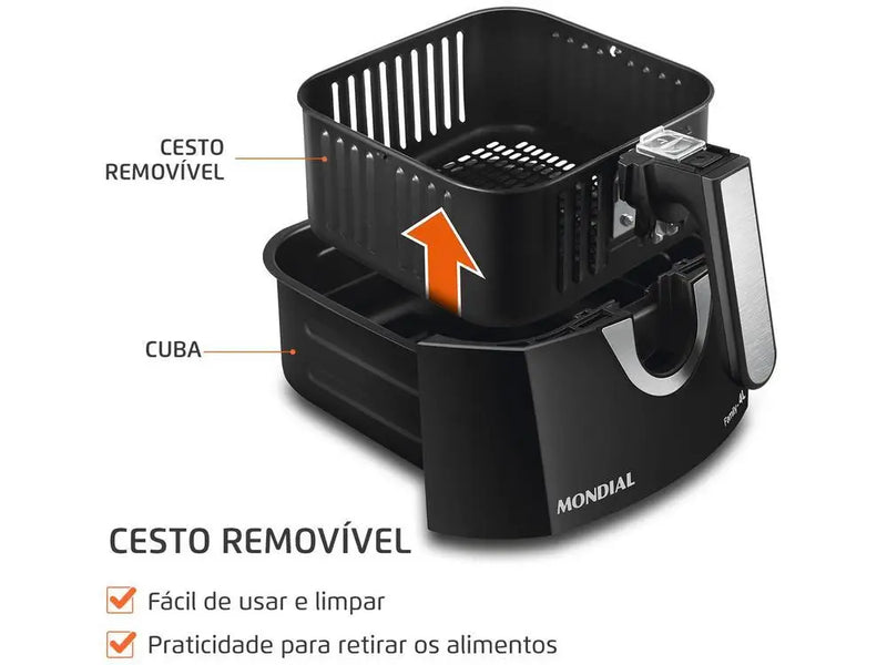 Fritadeira Elétrica Sem Óleo / Air Fryer Mondial - 220V